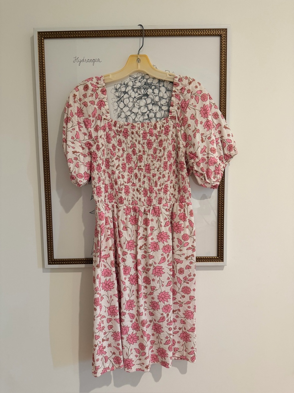 Universal Thread Pink Floral Smocked Midi Dress